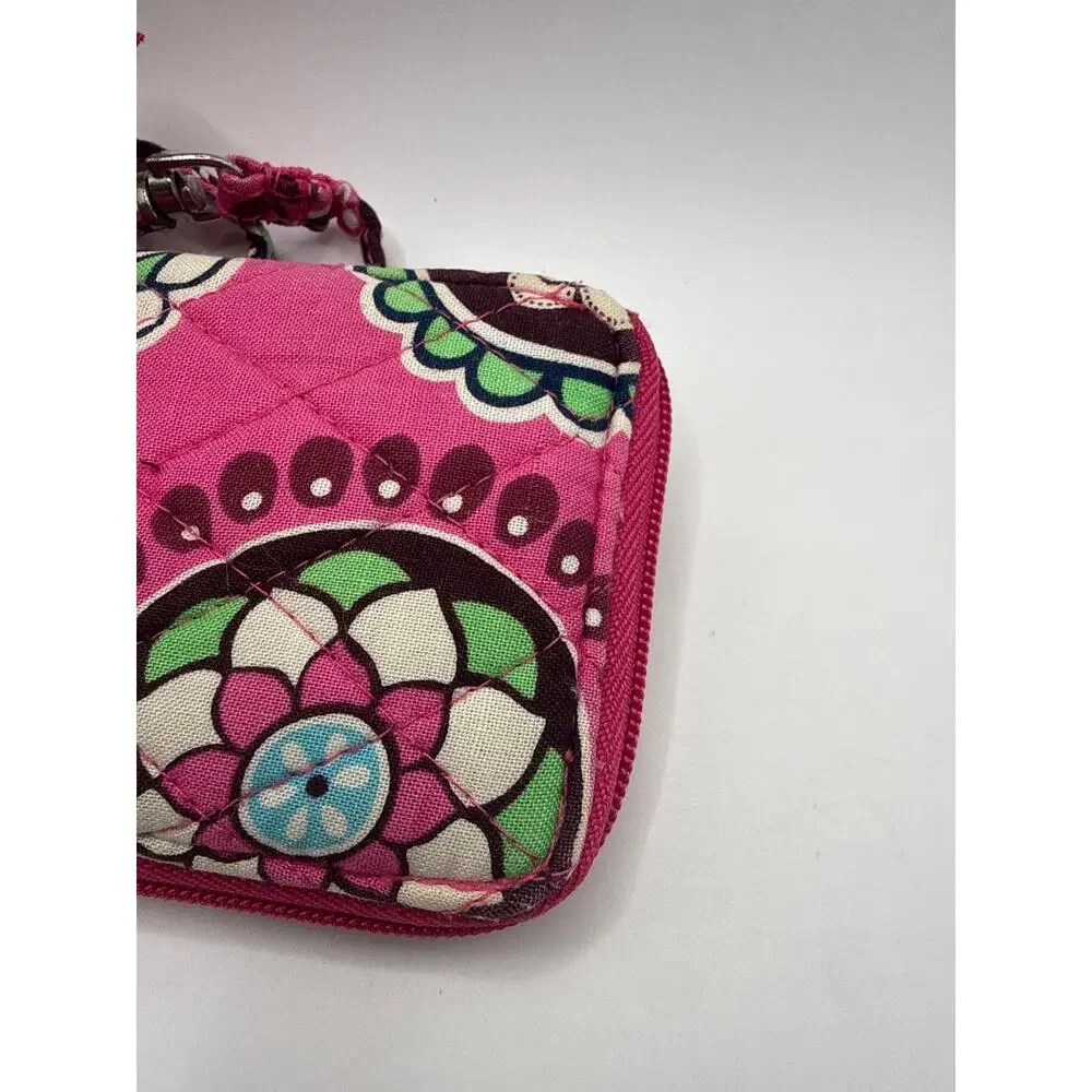 Vera Bradley Cupcakes Pink Zip Around Wristlet Wallet ID Window